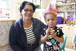 Early Head start teacher and student