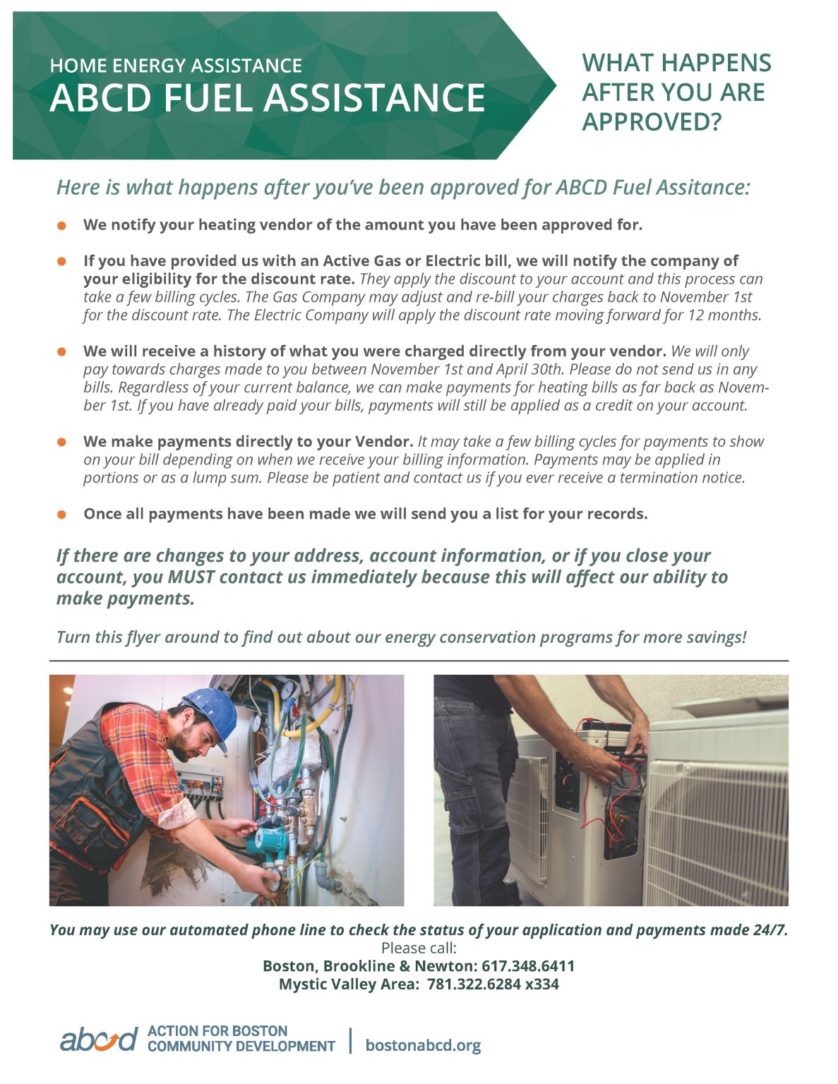 Fuel Assistance (LIHEAP) Action for Boston Community Development